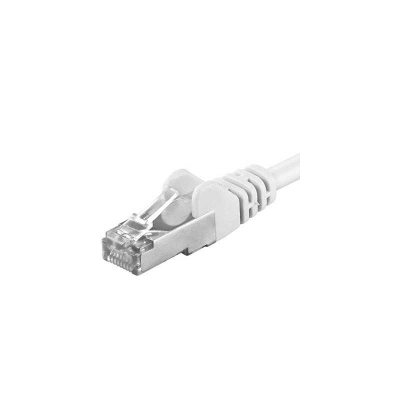 Premiumcord Patch kabel Cat6a S-FTP, AWG 26/7, délka 1m, bílá