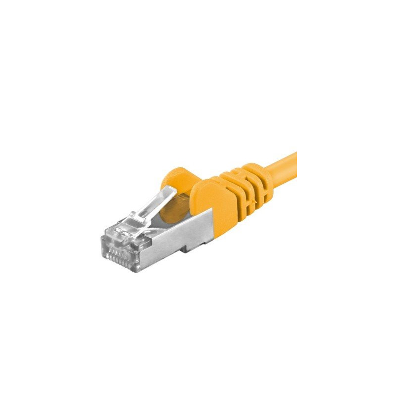Premiumcord Patch kabel Cat6a S-FTP, AWG 26/7, délka 1m, žlutá