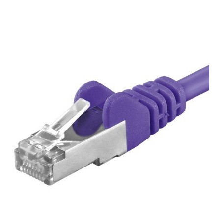 Premiumcord Patch kabel Cat6a S-FTP, AWG 26/7, délka 1.5m fialová