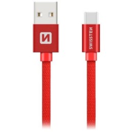 Swissten Datový Kabel Textile Usb / Usb-C 1,2 M Červený