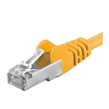 Premiumcord Patch kabel Cat6a S-FTP, AWG 26/7, délka 2m, žlutá