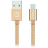 Swissten Data Cable Textile Usb / Usb-C 1.2 M Gold