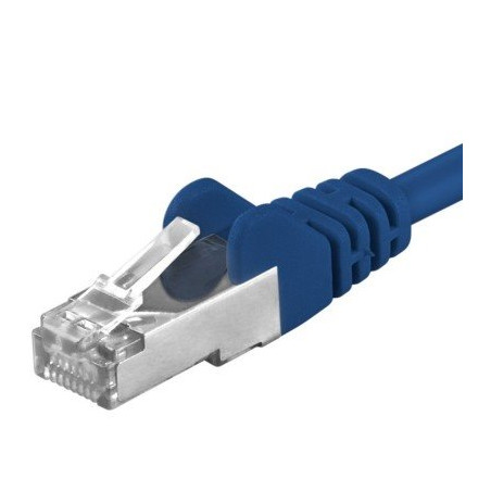 Premiumcord Patch kabel Cat6a S-FTP, AWG 26/7, délka 10m, modrá