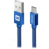 Swissten Data Cable Textile Usb / Usb-C 1.2 M Blue