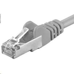 Premiumcord Patch kabel Cat5E S-FTP, AWG 26/7, délka 1m, šedá