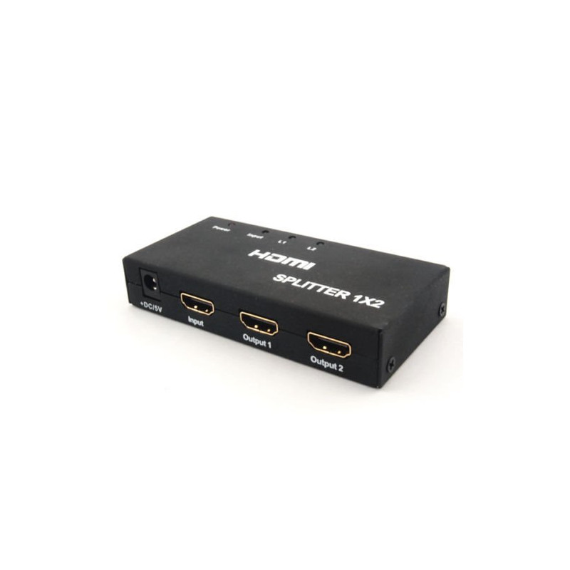 PremiumCord HDMI splitter 1-2 porty kovový s napájením, 4K, FULL HD, 3D