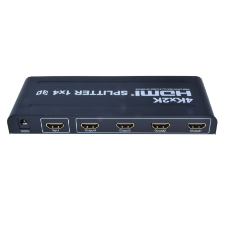 PremiumCord HDMI splitter 1-4 porty, kovové pouzdro, 4K, FULL HD, 3D