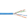 PremiumCord kabel U-FTP Cat6a 4x2, drát, AWG23, čistá měď , 100m, plášť LSOH, modrá