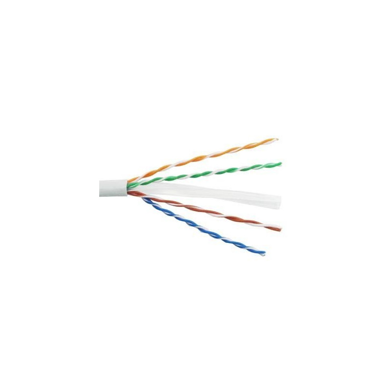 PremiumCord kabel UTP Cat6 4x2, drát, AWG23, čistá měď , 305m, plášť PVC, šedá