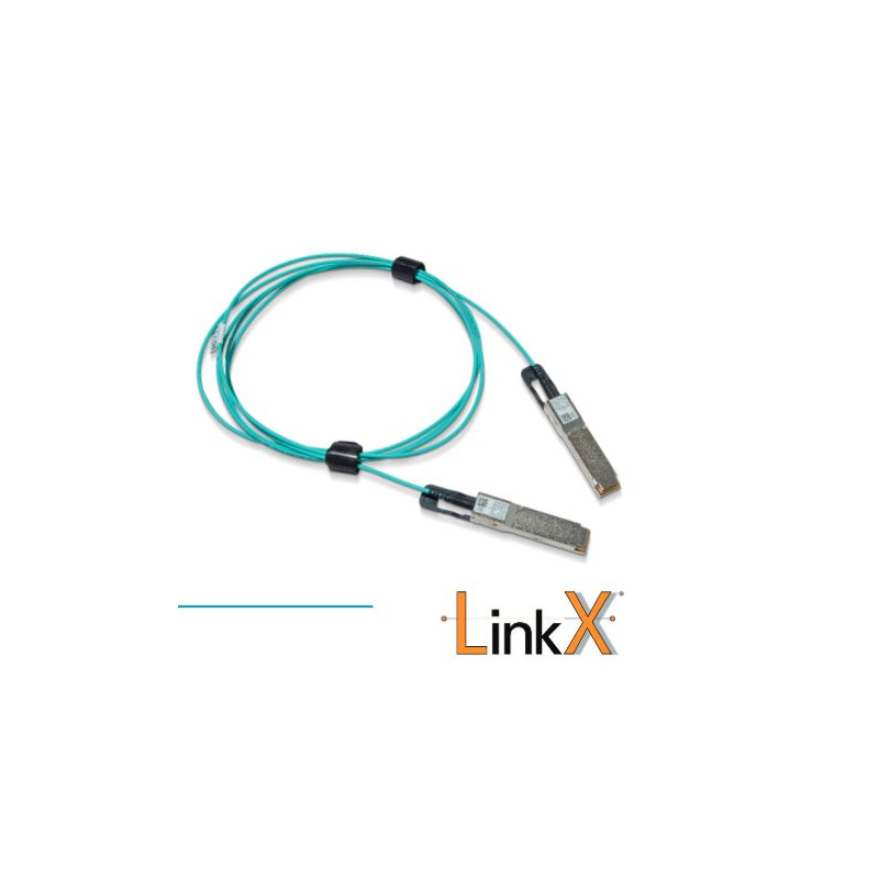 Nvidia Mellanox® active fiber cable, IB HDR, up to 200Gb/s, QSFP56, LSZH, black pulltab, 10m