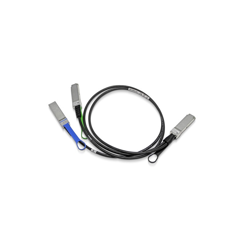 Nvidia Mellanox® passive copper hybrid cable, IB HDR 200Gb/s to 2x100Gb/s, QSFP56 to 2xQSFP56, LSZH, colored pulltabs, 2