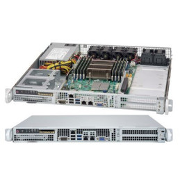 SUPERMICRO mini1U chassis, front IO, 2x (opt. 4x) internal Drive Bays 2,5", 500W (Platinum)
