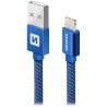 Swissten Data Cable Textile Usb / Lightning 1.2 M Blue