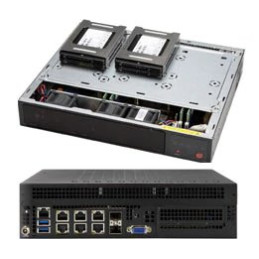 SUPERMICRO Micro 1U mini ITX chassis 2x 2,5" int. HDD, bez zdroje
