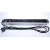PremiumCord Panel napájecí do 19" racku 1.5U, 9xIEC (C13), 2m kabel,vypínač