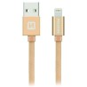 Swissten Datenkabel Textil USB/Lightning 2,0 M Gold