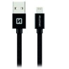 Swissten Kabel danych tekstylny USB / Lightning 3.0 M czarny