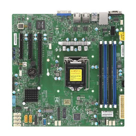 SUPERMICRO MB 1xLGA1151 (Xeon E3-21xx,i3), C242, 4xDDR4, 6xSATA3, M.2, 3xPCIe3.0 (x8, 2 x4), VGA, 2x LAN, IPMI