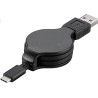 PremiumCord Kabel USB 3.1 C/M - USB 2.0 A/M, charging a sync navíjecí kabel 1m