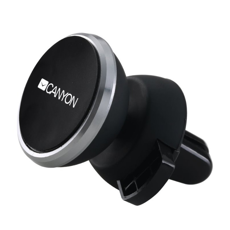 CANYON držák na telefon do auta, magnetický, instalace do ventilace, funkce zamknutí, 2 plíšky v balení, černá