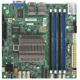 SUPERMICRO mini-ITX MB Atom C3558 (4-core), 4x DDR4 ECC DIMM, 8xSATA, 1x PCI-E 3.0 x4, 4x 1GbE LAN, IPMI, bulk