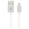 Swissten Dátový Kábel Textile Usb / Lightning Mfi 2,0 M Strieborný