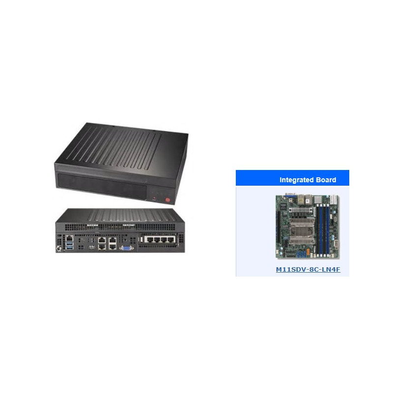 SUPERMICRO A+ mini 1U server Epyc 3251 (8C/16T) 4x DDR4 RDIMM, 2x 2,5, M.2, PCIe x16LP, 4x 1Gb LAN, IPMI