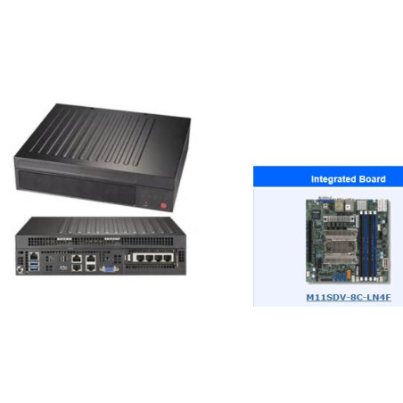 SUPERMICRO A+ mini 1U server Epyc 3251 (8C/16T) 4x DDR4 RDIMM, 2x 2,5, M.2, PCIe x16LP, 4x 1Gb LAN, IPMI