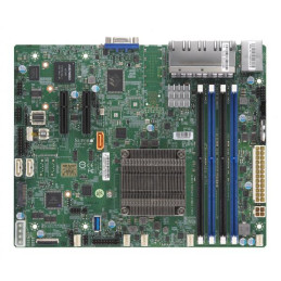 SUPERMICRO Flex-ATX MB Atom C3558 (4-core), 4x DDR4 ECC DIMM, 2xSATA, 1x PCI-E 3.0 x8, 8x 1GbE LAN, IPMI