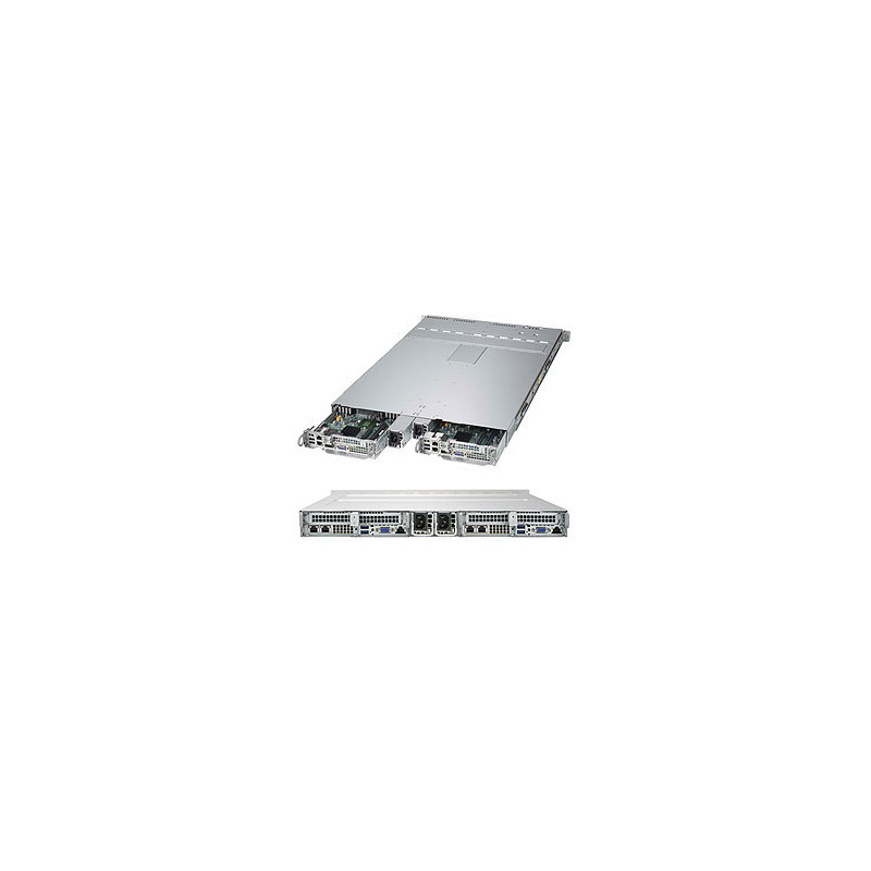 SUPERMICRO 1U TWIN server2x (2x LGA3647, iC621, 16x DDR4 ECC R, 4x 2,5" SATA3, SIOM LAN, IPMI), 2x 1000W(tit.)