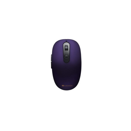 CANYON myš silent optická 2v1 bezdrátová CMSW09, nastavitelné rozlišení 800/1000/1200/1500dpi, 2v1 (BT/2.4GHz), fialová