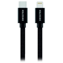 Swissten Datový Kabel Textile USB-C / Lightning Mfi 1,2 M Černý