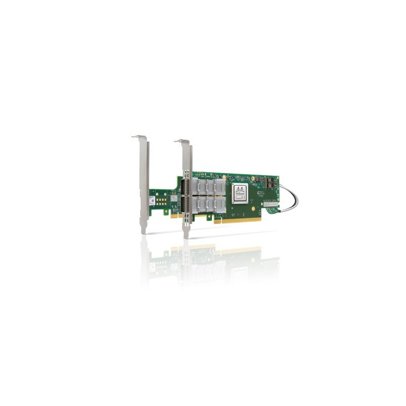 Nvidia Mellanox ConnectX®-6 VPI adapter card kit, HDR IB (200Gb/s) and 200GbE, dual-port QSFP56, Socket Direct 2x PCIe3.