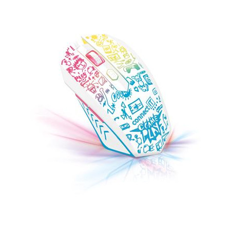 CONNECT IT DOODLE WHITE Limited Edition herní myš, BÍLÁ