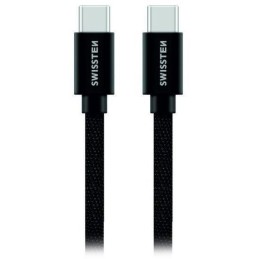 Swissten Datový Kabel Textile USB-C / USB-C 1,2 M Černý