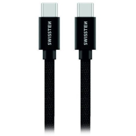 Swissten Datový Kabel Textile USB-C / USB-C 1,2 M Černý