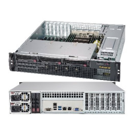 SUPERMICRO 2U short depth chassis 3x 3,5" HS SAS/SATA, DVD, 2x800W (titanium)