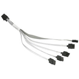 SUPERMICRO Internal MiniSAS HD (SFF-8643) to 4x SATA 20/20/20/20cm Cable with sideband