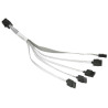 SUPERMICRO Internal MiniSAS HD (SFF-8643) to 4x SATA 20/20/20/20cm Cable with sideband