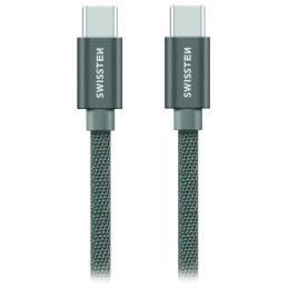 Swissten Datový Kabel Textile USB-C / USB-C 1,2 M Šedý
