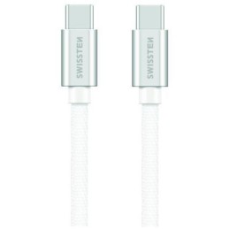 Swissten Datový Kabel Textile USB-C / USB-C 1,2 M Stříbrný