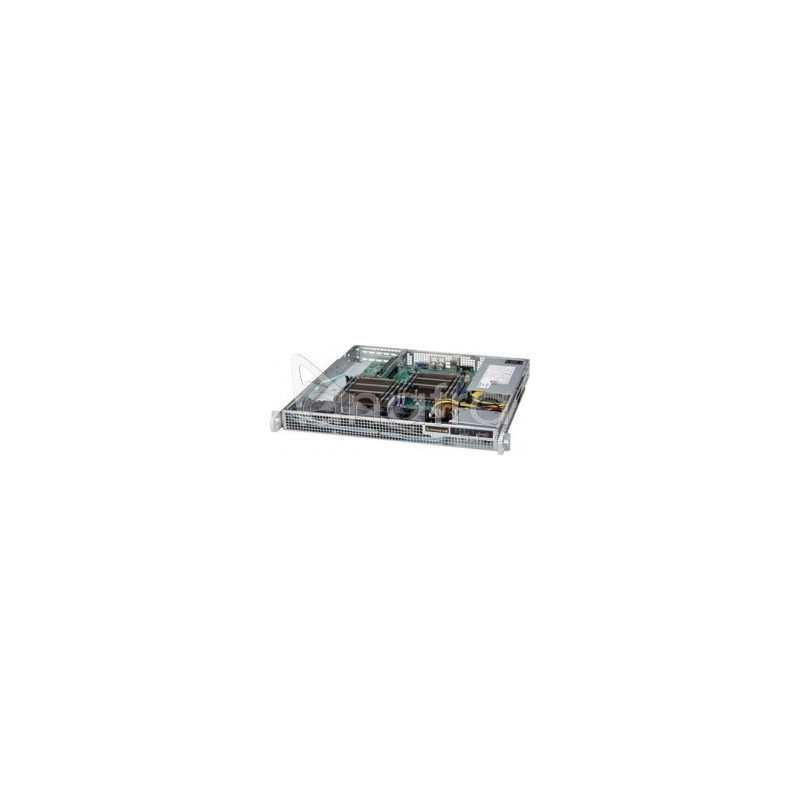SUPERMICRO mini1U chassis 2x internal Drive Bays 2,5", 2x400W (Platinum) Front