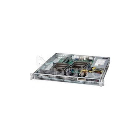 SUPERMICRO mini1U chassis 2x internal Drive Bays 2,5", 2x400W (Platinum) Front