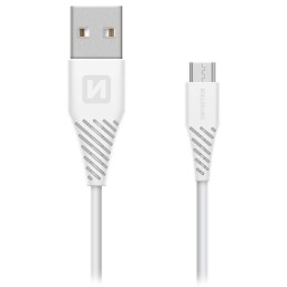Swissten Datový Kabel Usb / Micro Usb 1,5 M Bílý (6,5Mm)
