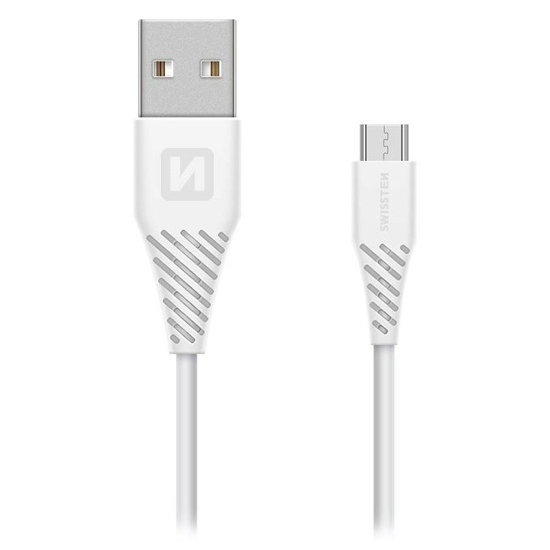 Swissten Datový Kabel Usb / Micro Usb 1,5 M Bílý (6,5Mm)