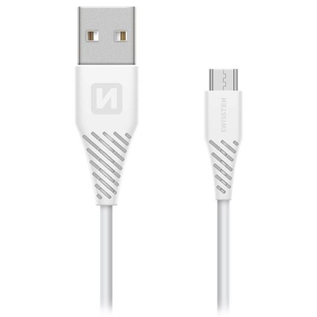 Swissten Datový Kabel Usb / Micro Usb 1,5 M Bílý (6,5Mm)
