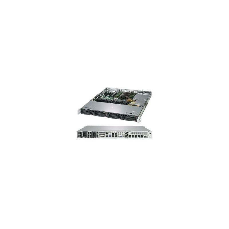 Supermicro A+ Server MTR/1U Epyc 7000-Series CPU, 2x 1GbE,Intel I210, 4x HS 3.5'' SATA3 , 4 SAS3 ports, 400W Redundant P