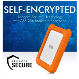 LaCie HDD Externí Rugged Secure 2.5" 2TB - USB-C, Oranžová
