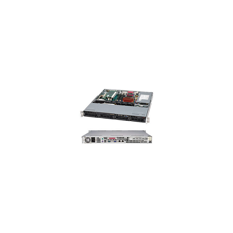 SUPERMICRO 1U chassis 4x 3,5" HS SAS/SATA, 350W (80PLUS Platinum)