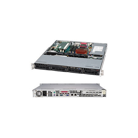 SUPERMICRO 1U chassis 4x 3,5" HS SAS/SATA, 350W (80PLUS Platinum)